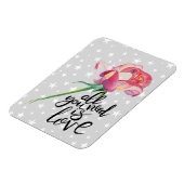 Alles, was Sie brauchen, ist Liebe Rose Magnet (Linke Seite)