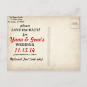 Alles, was Sie brauchen, ist LIEBE Save the Date P Ankündigungspostkarte (Rückseite)