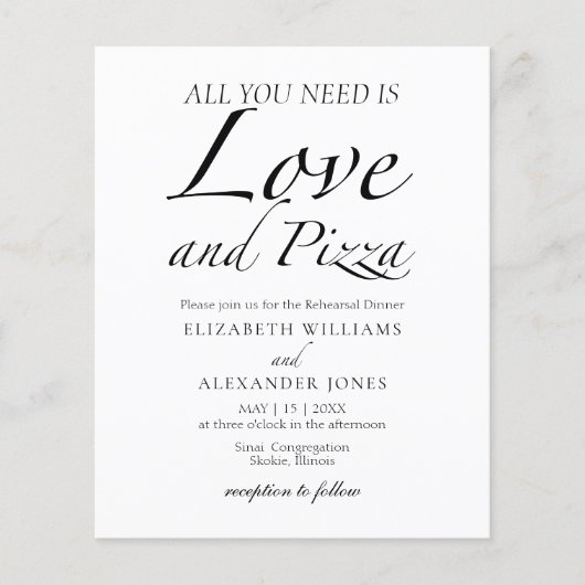 Alles was Sie brauchen ist Liebe Script Probe Dinn (Vorderseite)