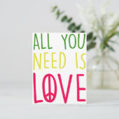 Alles, was Sie brauchen, ist Liebe Spaß Rasta Peac Postkarte (Stehend Vorderseite)