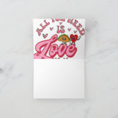 Alles was Sie brauchen ist Liebe T - Shirt Karte (Innenseite)