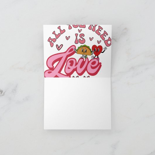 Alles was Sie brauchen ist Liebe T - Shirt Karte (Innenseite)