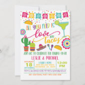 Alles was Sie brauchen ist Liebe & Tacos Einladung (Vorderseite)