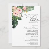 Alles, was Sie brauchen, ist Liebe Tropical Probe Einladung (Vorderseite)