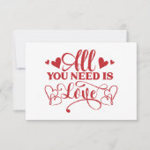 Alles, was Sie brauchen, ist Liebe Typografie-Flac (Vorderseite)