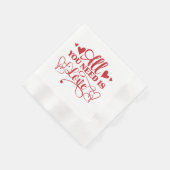 Alles was Sie brauchen ist Liebe Typografie Papier Serviette (Ecke)