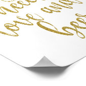 Alles was Sie brauchen ist Liebe und Bier Gold 8x1 Poster (Ecke)