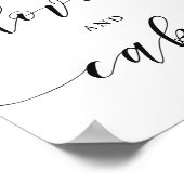 Alles, was Sie brauchen, ist Liebe und Cake Weddin Poster (Ecke)