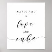 Alles, was Sie brauchen, ist Liebe und Cake Weddin Poster (Vorne)