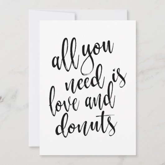 Alles, was Sie brauchen, ist Liebe und Donuts ersc Einladung (Vorderseite)