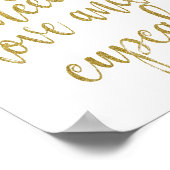 Alles was Sie brauchen ist Liebe und ein cupcake G Poster (Ecke)