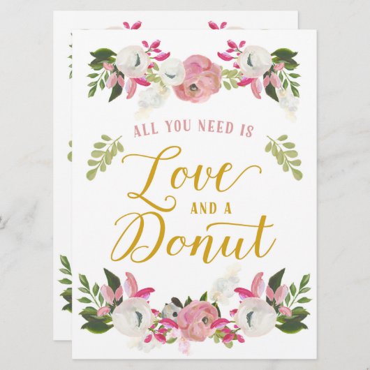 Alles was Sie brauchen ist Liebe und ein Donut-Sch (Vorne/Hinten)