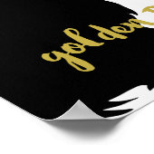 Alles was Sie brauchen ist Liebe und ein Goldener  Poster (Ecke)