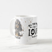 Alles was Sie brauchen ist Liebe und ein Hund (Coc Kaffeetasse (Vorderseite Links)
