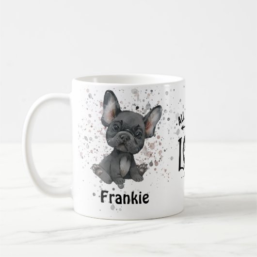 Alles was Sie brauchen ist Liebe und ein Hund (Fra Kaffeetasse (Links)