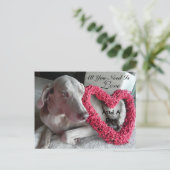 Alles was Sie brauchen ist Liebe - und ein Hund (R Postkarte (Stehend Vorderseite)