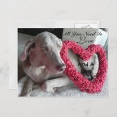 Alles was Sie brauchen ist Liebe - und ein Hund (R Postkarte (Vorne/Hinten)