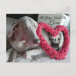 Alles was Sie brauchen ist Liebe - und ein Hund (R Postkarte