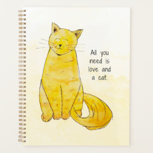 Alles was Sie brauchen ist Liebe und ein Katzenpla Planer