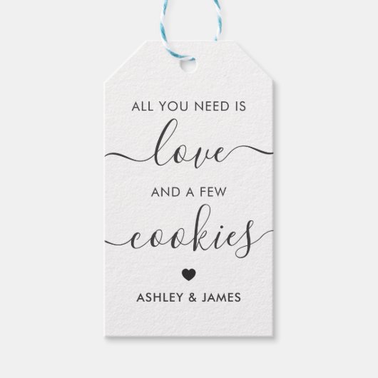 Alles was Sie brauchen ist Liebe und ein paar Cook Geschenkanhänger (Vorderseite)