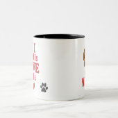 Alles was Sie brauchen ist Liebe und ein Vizsla Zweifarbige Tasse (Mittel)