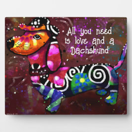 Alles was Sie brauchen ist Liebe und eine Dackel A Fotoplatte