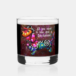 Alles was Sie brauchen ist Liebe und eine Dackel A Whiskyglas