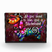 Alles was Sie brauchen ist Liebe und eine Dackel F Fotoblock (Vorderseite)
