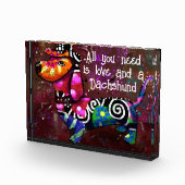 Alles was Sie brauchen ist Liebe und eine Dackel F Fotoblock (Rechts)