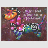 Alles, was Sie brauchen, ist Liebe und eine Dackel Seidenpapier (Vorderseite)