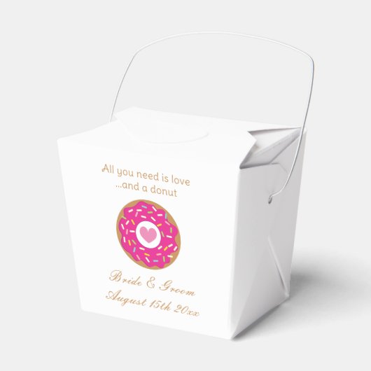 Alles was Sie brauchen ist Liebe und eine Donut ni Geschenkschachtel (Vorderseite)