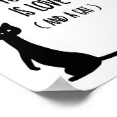 Alles, was Sie brauchen, ist Liebe und eine Katze- Poster (Ecke)