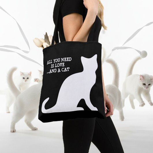 Alles, was Sie brauchen, ist Liebe und eine Katze  Tasche