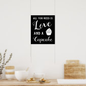 Alles, was Sie brauchen, ist Liebe und eine Schoko Poster (Küche)