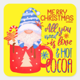 Alles, was SIE brauchen, ist LIEBE und herzlicher Quadratischer Aufkleber