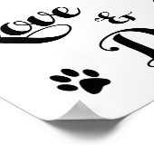 Alles, was Sie brauchen, ist Liebe und Hunde - Hun Poster (Ecke)