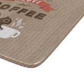 Alles was Sie brauchen ist Liebe und Kaffee - Eich Schneidebrett (Ecke)