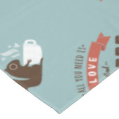 Alles was Sie brauchen ist Liebe und Kaffee - Eich Tischdecke (Schrägansicht)