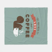 Alles was Sie brauchen ist Liebe und Kaffee | Nied Fleecedecke (Vorderseite (Horizontal))