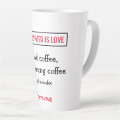 Alles was Sie brauchen ist Liebe - und Kaffee. Per Milchtasse (Rechte Ecke)