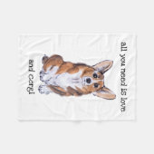 Alles, was Sie brauchen, ist Liebe und Korgi Fleecedecke (Vorderseite (Horizontal))