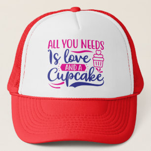 Alles, was Sie brauchen, ist Liebe und Kuchen Truckerkappe