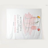 Alles was Sie brauchen ist Liebe und Mimosas Braut Wandteppich (Vorderseite (Horizontal))