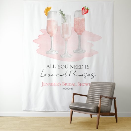 Alles was Sie brauchen ist Liebe und Mimosas Braut Wandteppich (Beispiel)