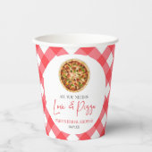 Alles was Sie brauchen ist Liebe und Pizza Brautpa Pappbecher (Vorderseite)