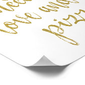 Alles was Sie brauchen ist Liebe und Pizza Gold 8x Poster (Ecke)