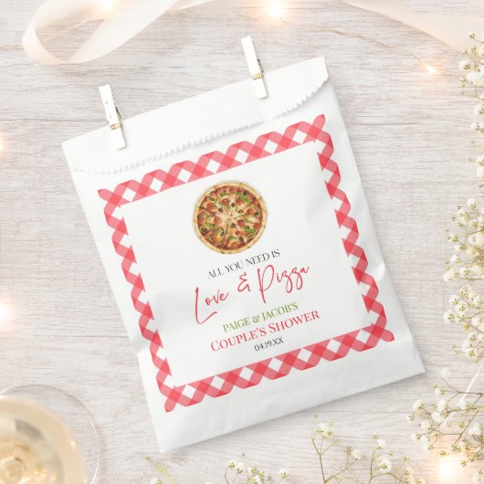Alles, was Sie brauchen, ist Liebe und Pizza Paare Geschenktütchen (Ausgeschnitten)