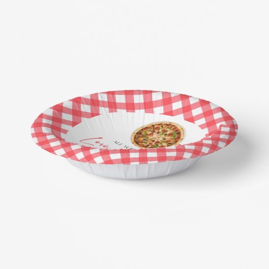 Alles, was Sie brauchen, ist Liebe und Pizza Paare Pappteller (Gewinkelt)