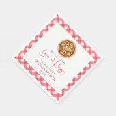 Alles, was Sie brauchen, ist Liebe und Pizza Paare Serviette (Ecke)