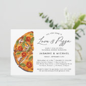 Alles was Sie brauchen ist Liebe und Pizza Probe D Einladung (Stehend Vorderseite)